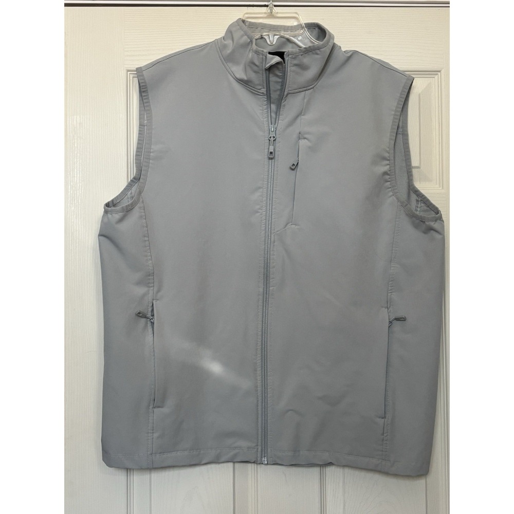 32 Degree Heat Stretch Full Zip Pocket Tech Classic Gray Vest Size Large